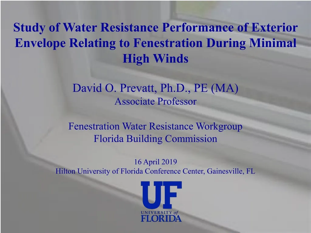study of water resistance performance of exterior