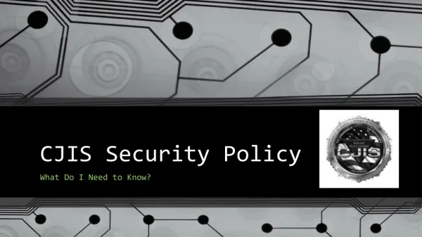 CJIS Security Policy