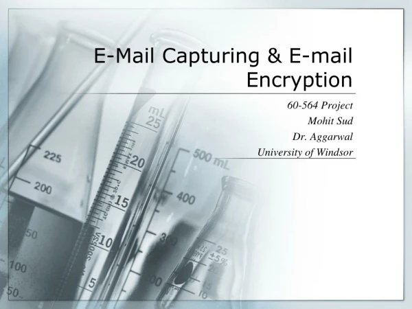 E-Mail Capturing &amp; E-mail Encryption