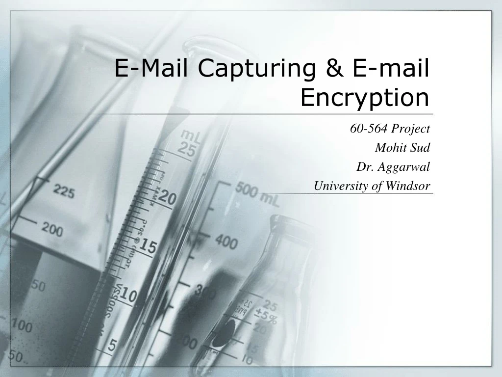 e mail capturing e mail encryption