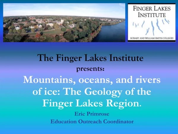 The Finger Lakes Institute presents: