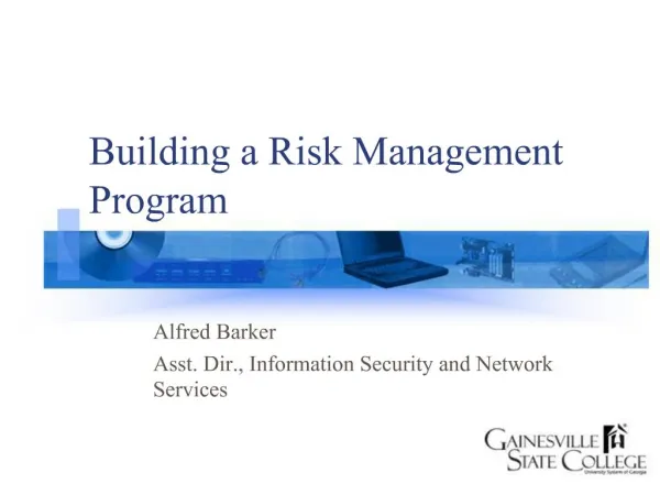 Building a Risk Management Program