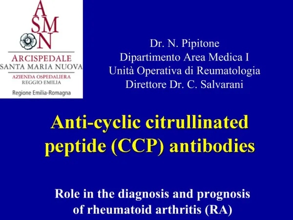 Anti-cyclic citrullinated peptide CCP antibodies