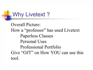 Why Livetext ? - slide 1