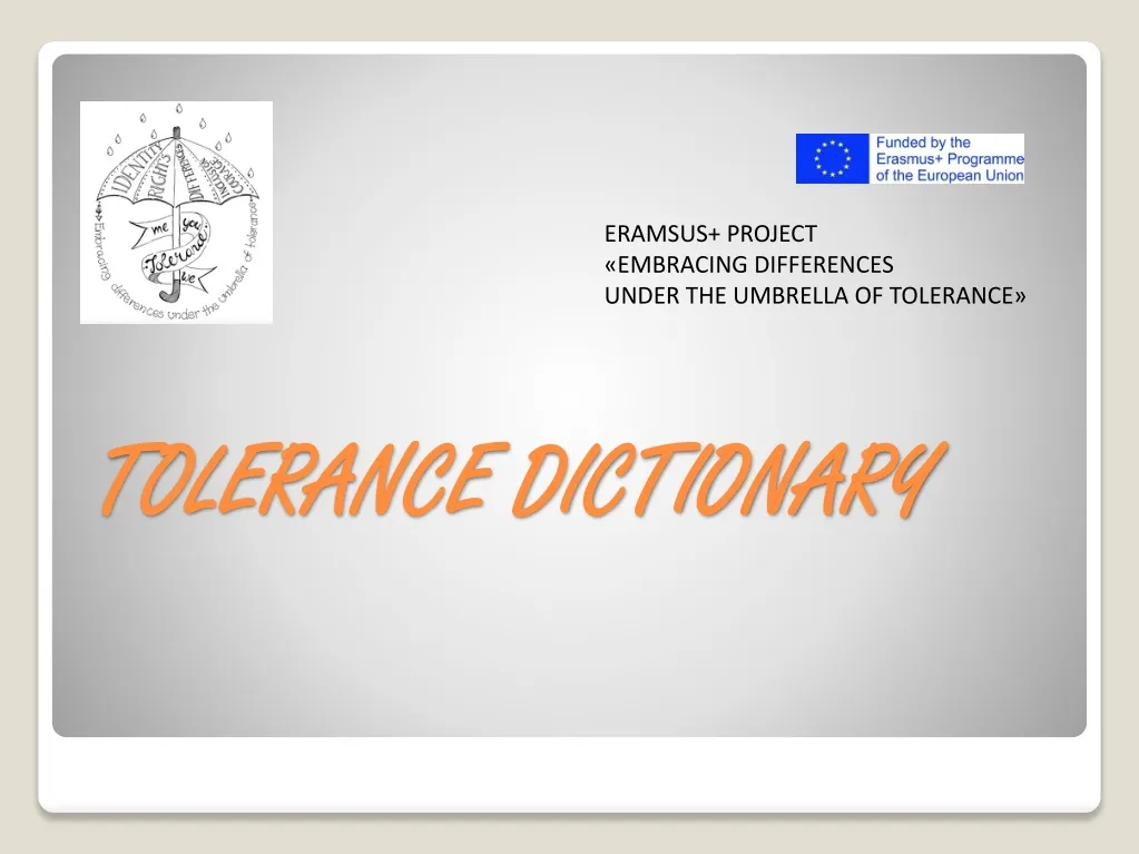tolerance dictionary