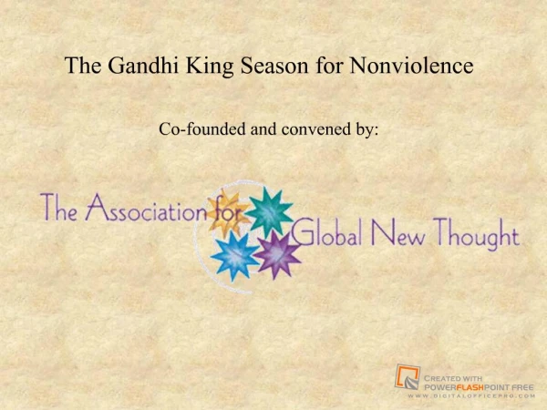 The Gandhi King Season for Nonviolence