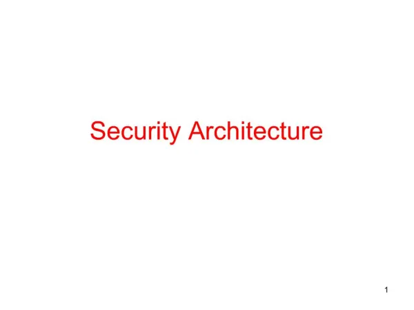 Security Architecture