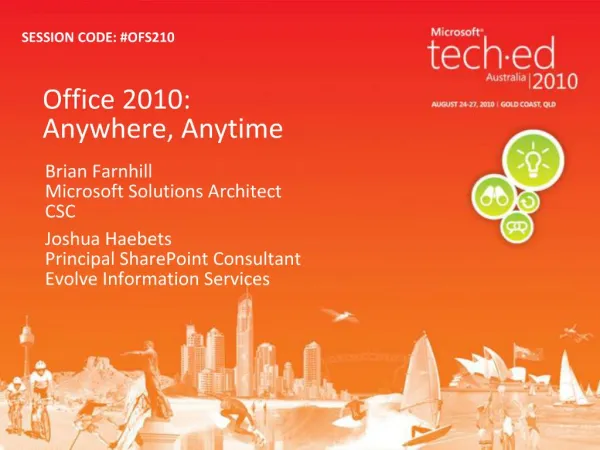 Office 2010: Anywhere, Anytime
