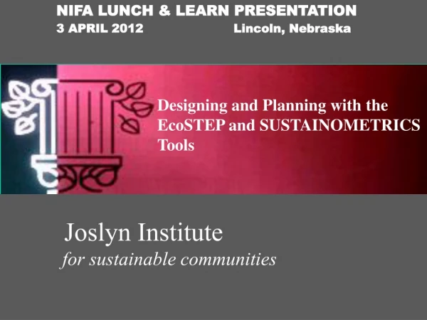 Joslyn Institute for sustainable communities