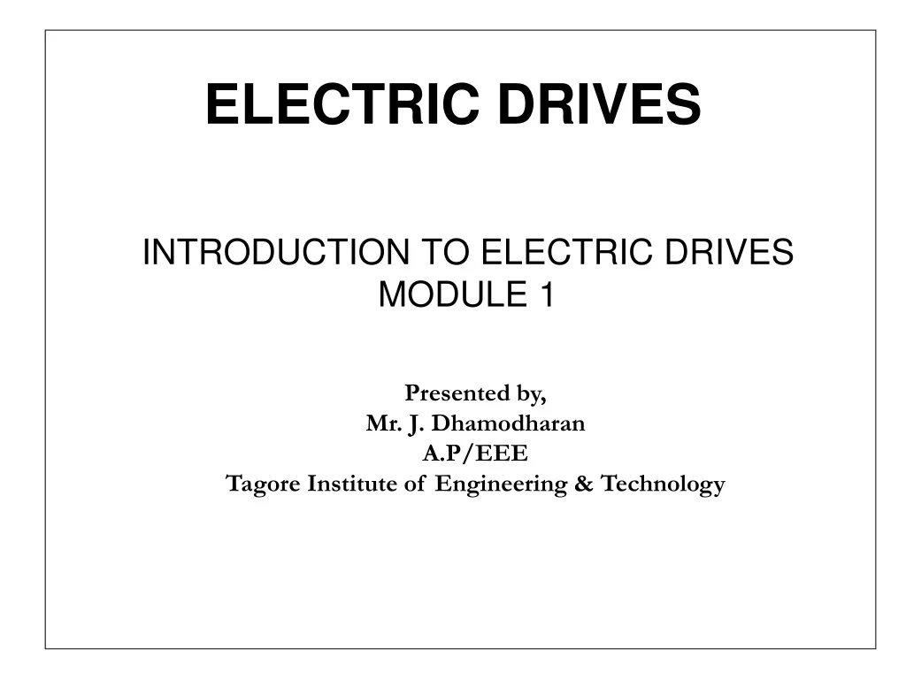 electric drives