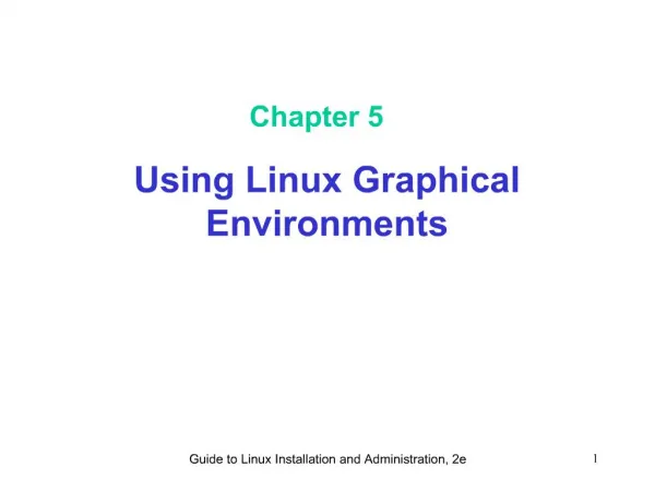 Using Linux Graphical Environments