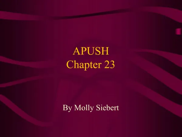 APUSH Chapter 23