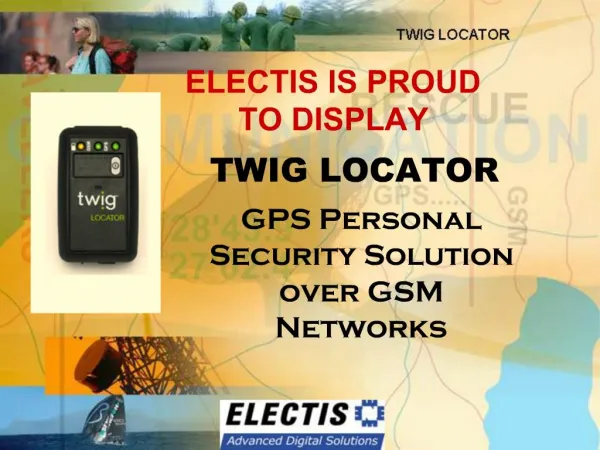 ELECTIS IS PROUD TO DISPLAY