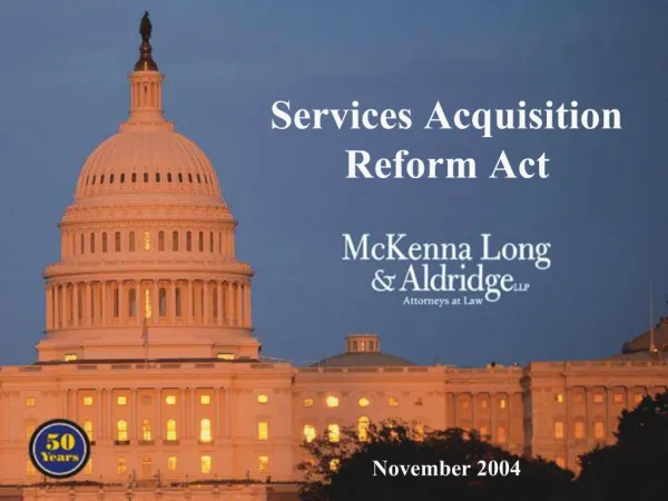 Services Acquisition Reform Act
