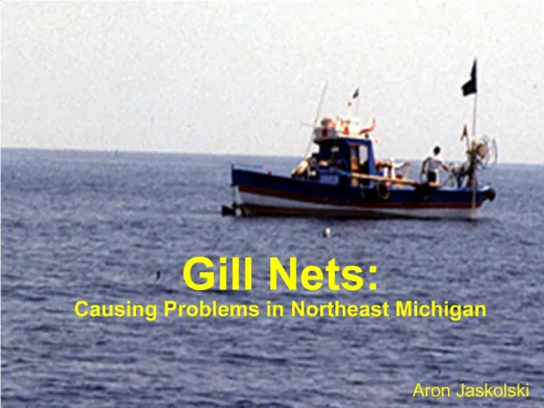 Gill Nets: Causing Problems in Northeast Michigan