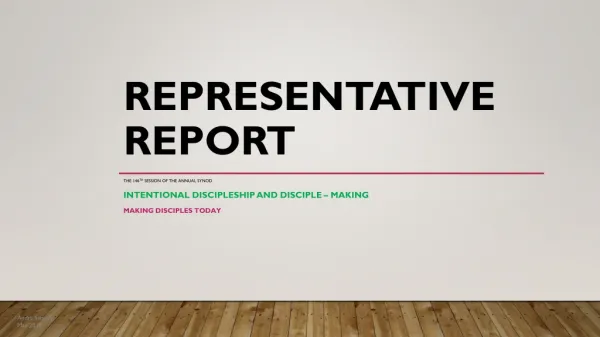 Representative Report