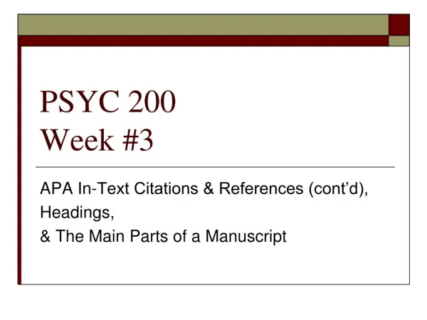 PSYC 200 Week #3