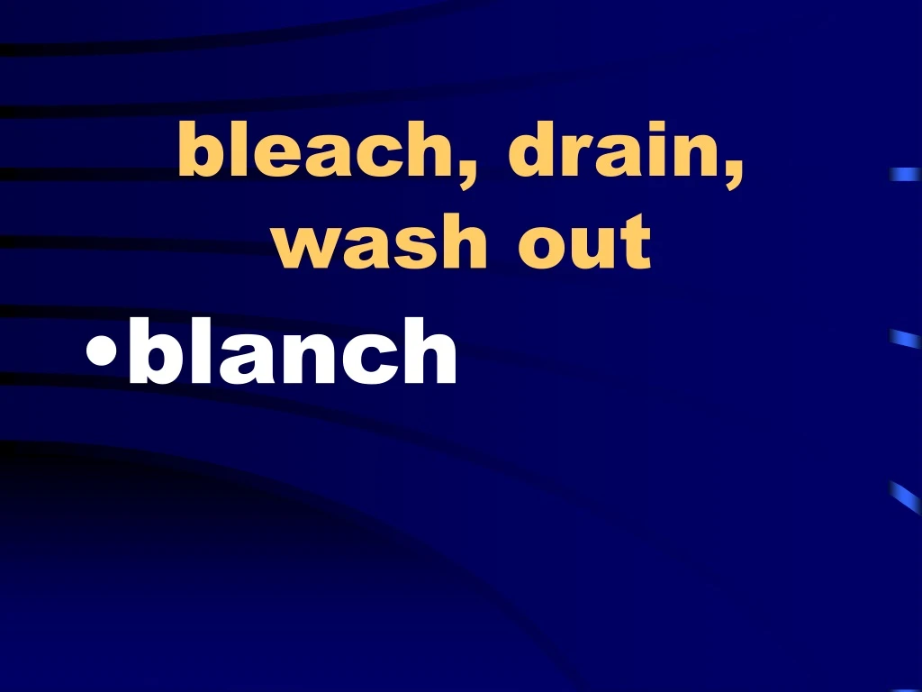 bleach drain wash out
