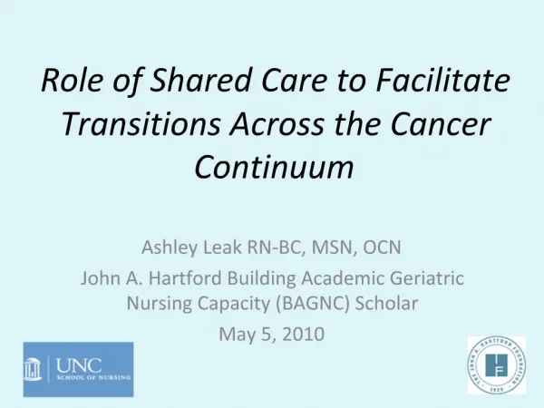 Role of Shared Care to Facilitate Transitions Across the Cancer Continuum