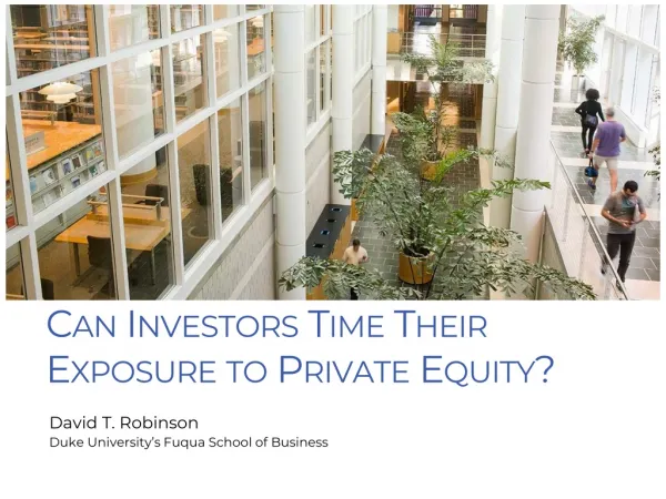 Can Investors Time Their Exposure to Private Equity?
