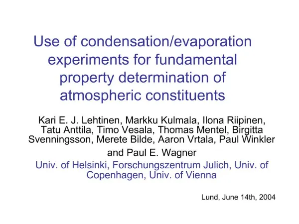 Use of condensation