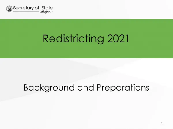 Redistricting 2021