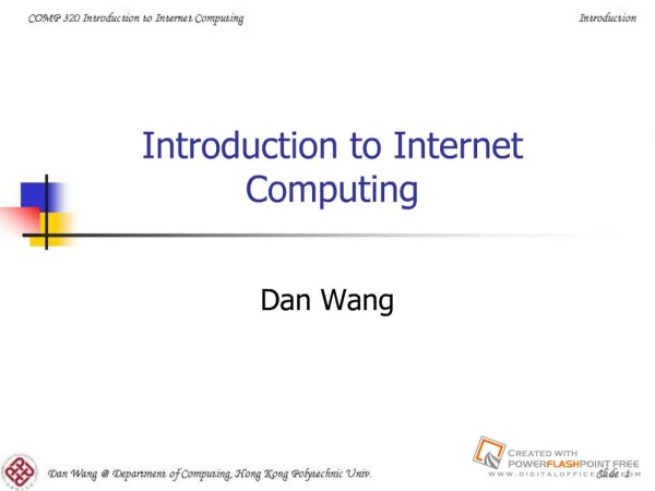 Introduction to Internet Computing