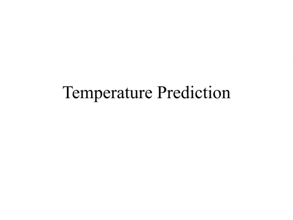 Temperature Prediction