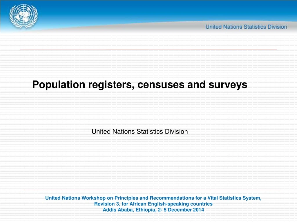 population registers censuses and surveys united