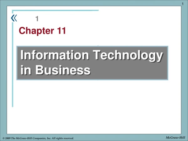 Information Technology in Business