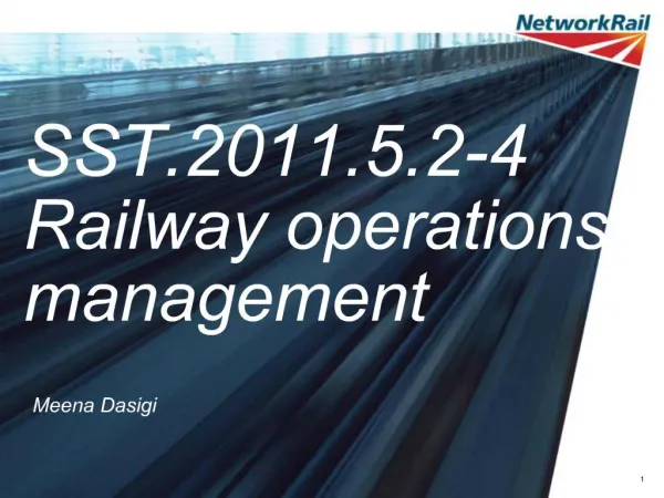 SST.2011.5.2-4 Railway operations management