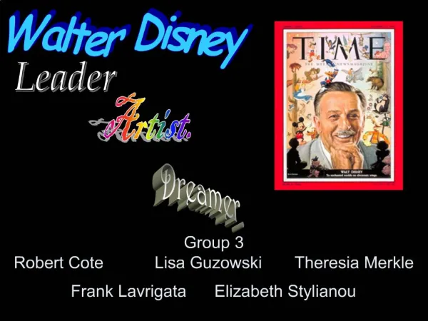 Group 3 Robert Cote Lisa Guzowski Theresia Merkle Frank Lavrigata Elizabeth Stylianou