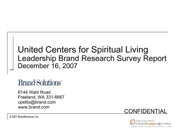 United Centers for Spiritual Living