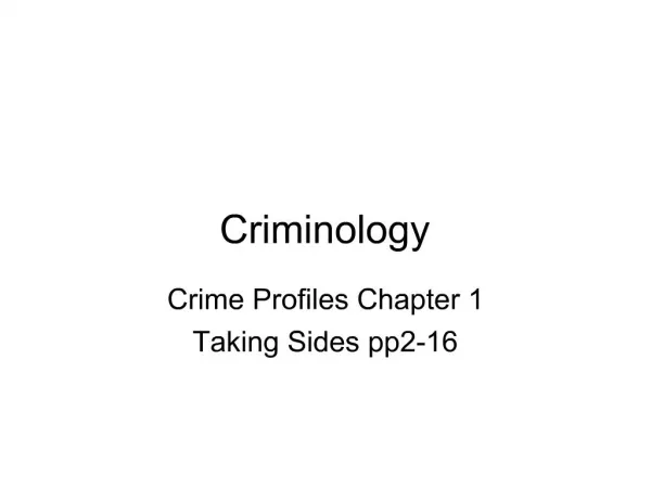 Criminology