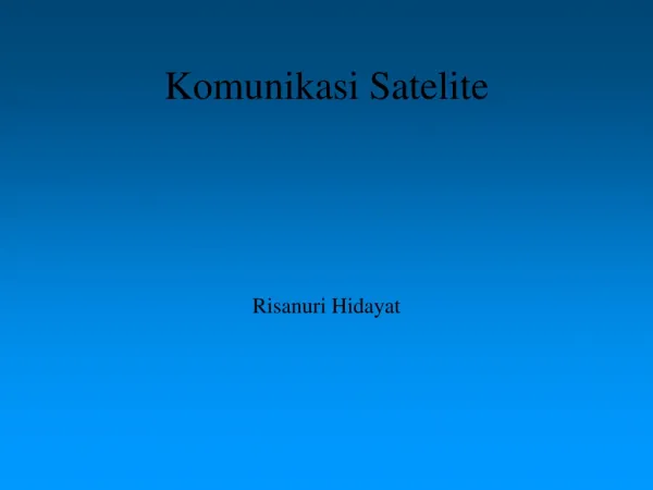 Komunikasi Satelite