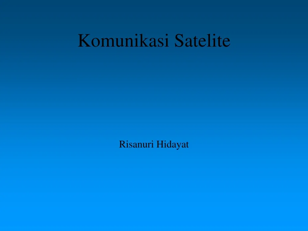 komunikasi satelite