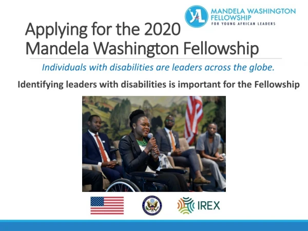 Applying for the 2020 Mandela Washington Fellowship