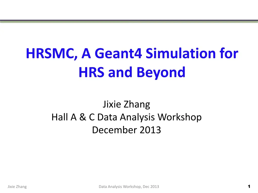 hrsmc a geant4 simulation for hrs and beyond