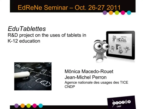 EdReNe Seminar Oct. 26-27 2011