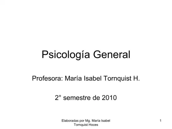 Psicolog a General