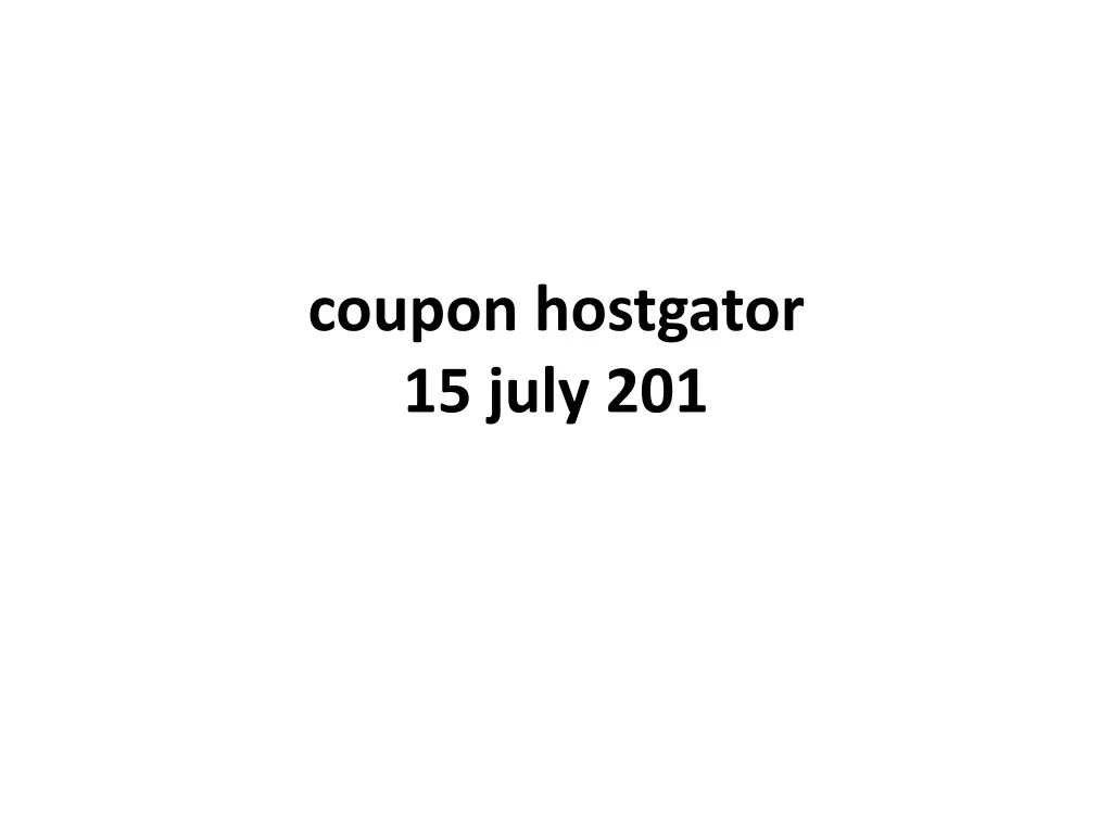 coupon hostgator 15 july 201