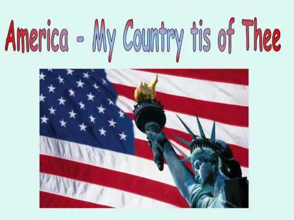 America - My Country tis of Thee