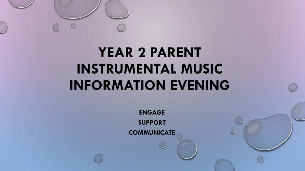 year 2 parent instrumental music information evening