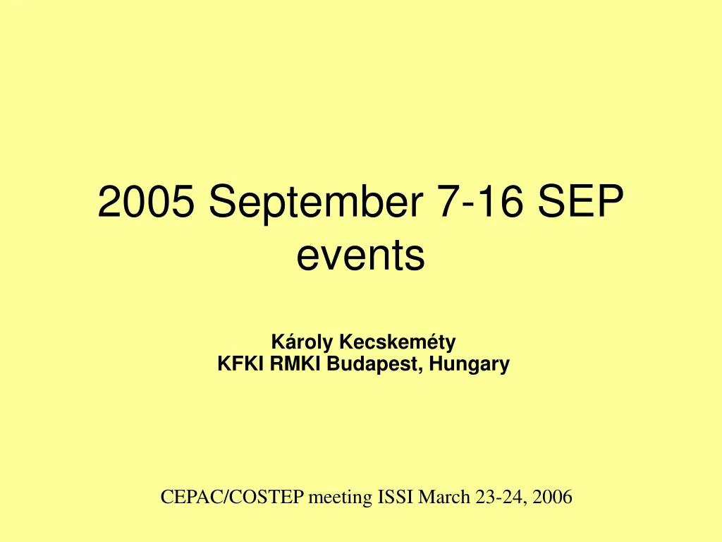 2005 september 7 16 sep events