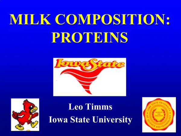 MILK COMPOSITION: PROTEINS