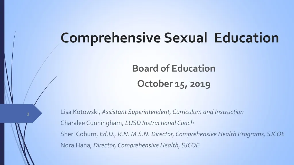 comprehensive sexual education