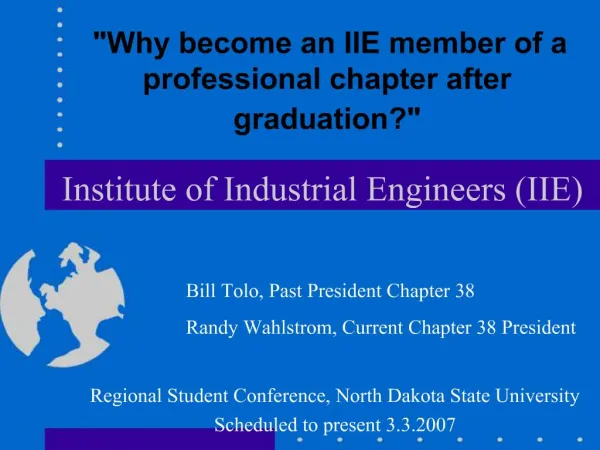 Institute of Industrial Engineers IIE