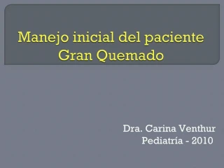 Manejo inicial del paciente Gran Quemado - slide 1