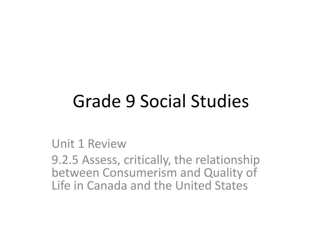 grade 9 social studies