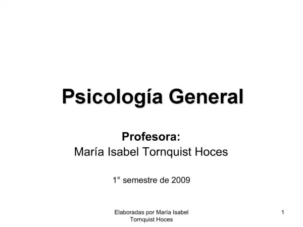 Psicolog a General